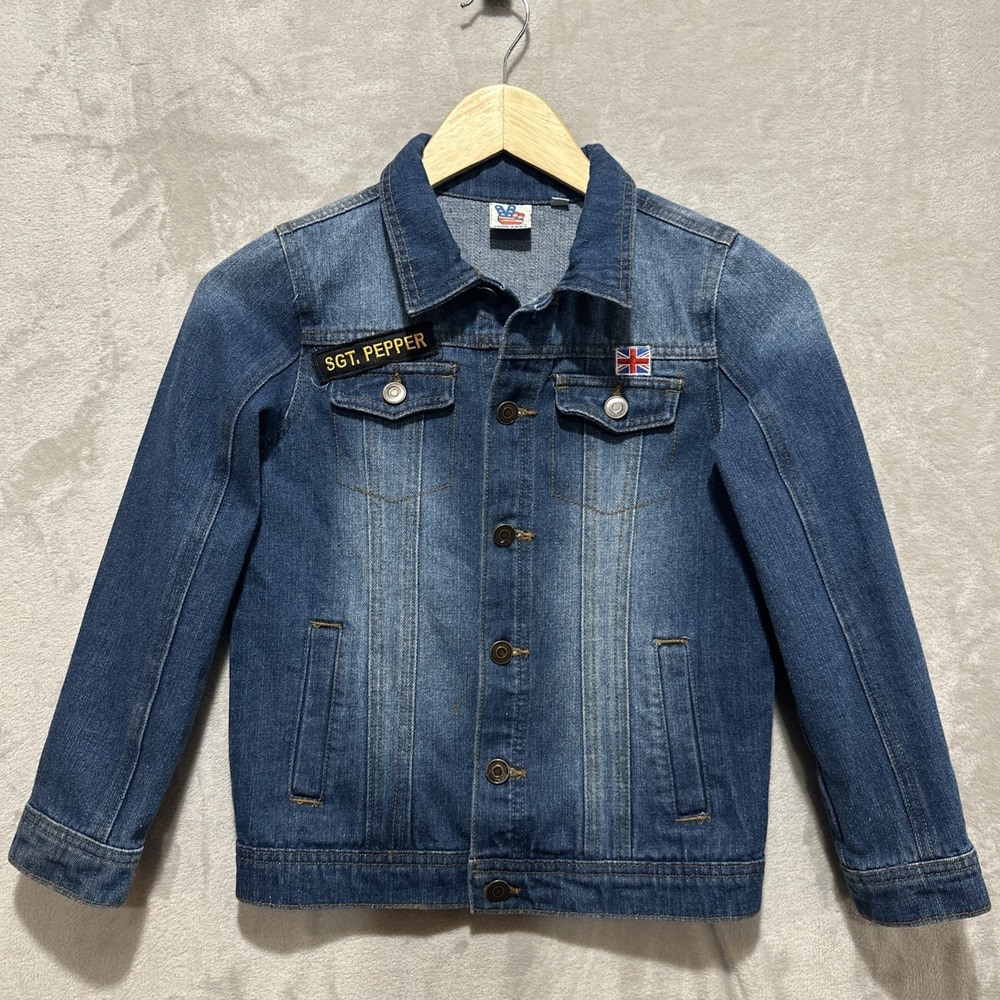 Junk Food SGT Pepper Denim Jacket The Beatles 1967 Kids L Blue Long Sleeve